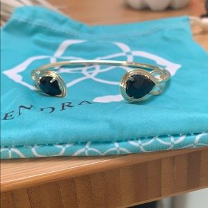 Kendra Scott black and gold cuff bracelet